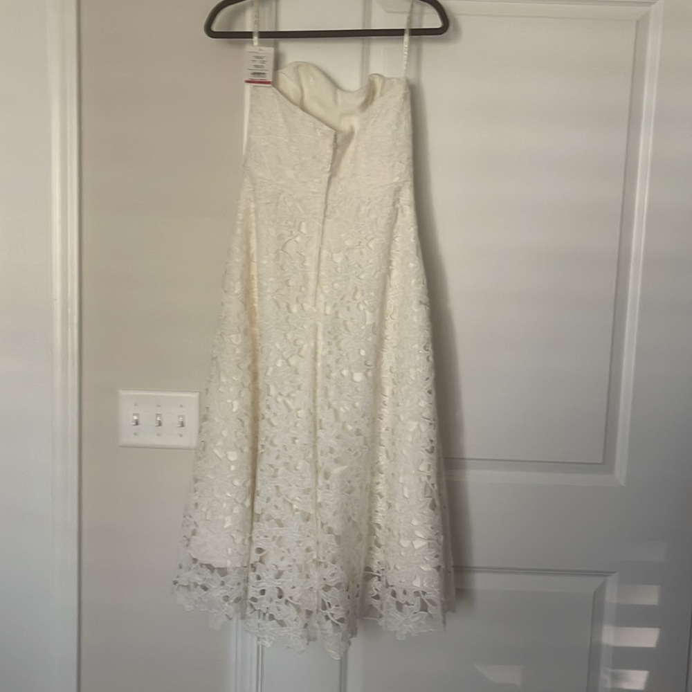 Spectacular David's Bridal Ivory Floral Lace Gown - Picture 2 of 16